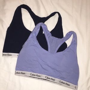 2 Calvin Klein Cotton Bralettes